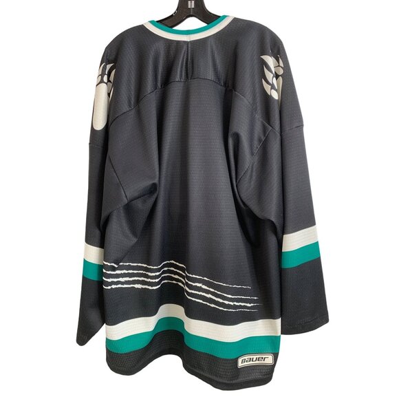 Rare Utah Grizzlies VTG 90s Bauer Authentic Jersey Mens XL Black Hockey 7077 - Picture 8 of 13